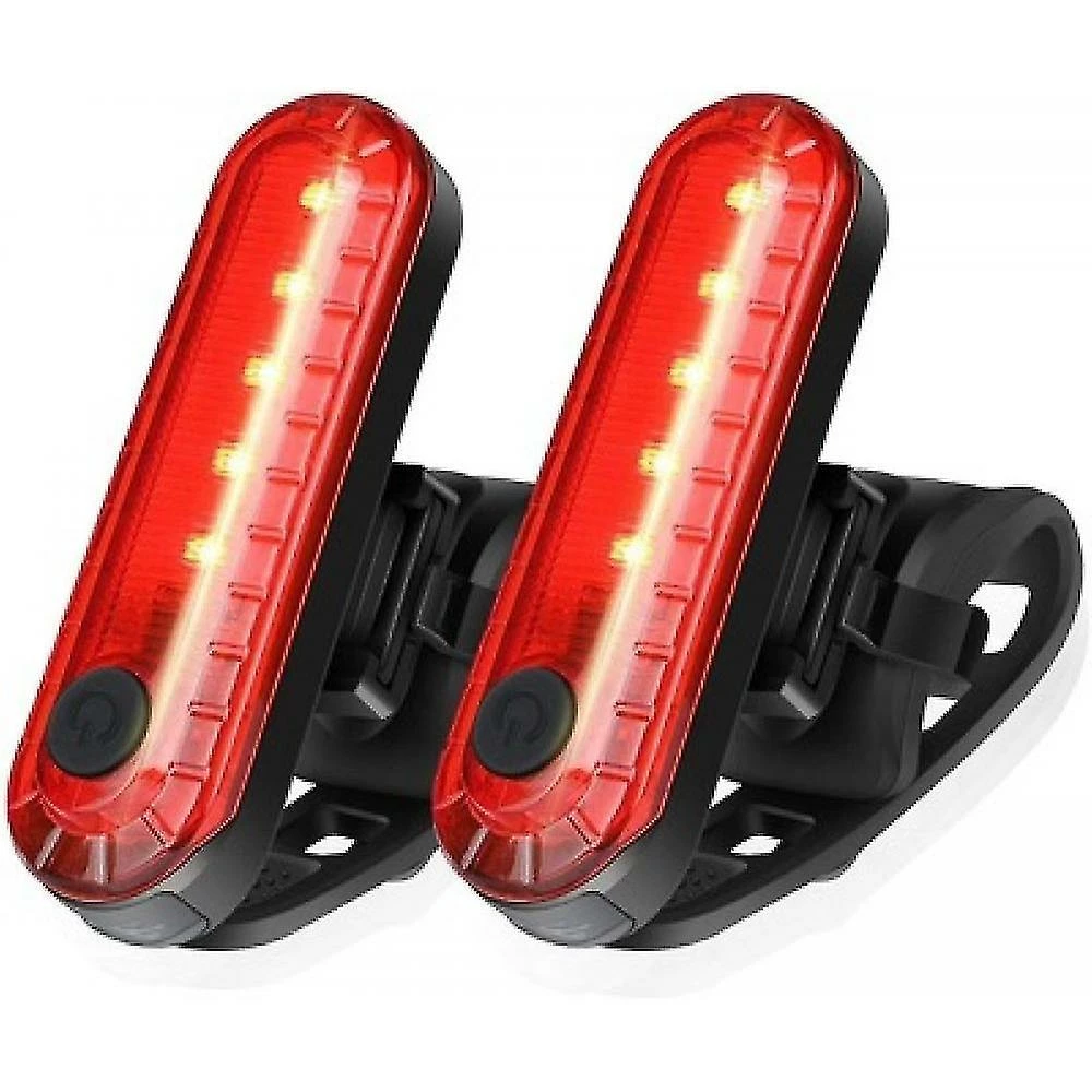 Unbranded 2pcs Usb Rechargeable Led Bike Tail Light (Rouge Light)