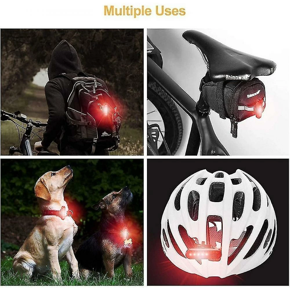 Unbranded 2pcs Usb Rechargeable Led Bike Tail Light (Rouge Light) - Image 5