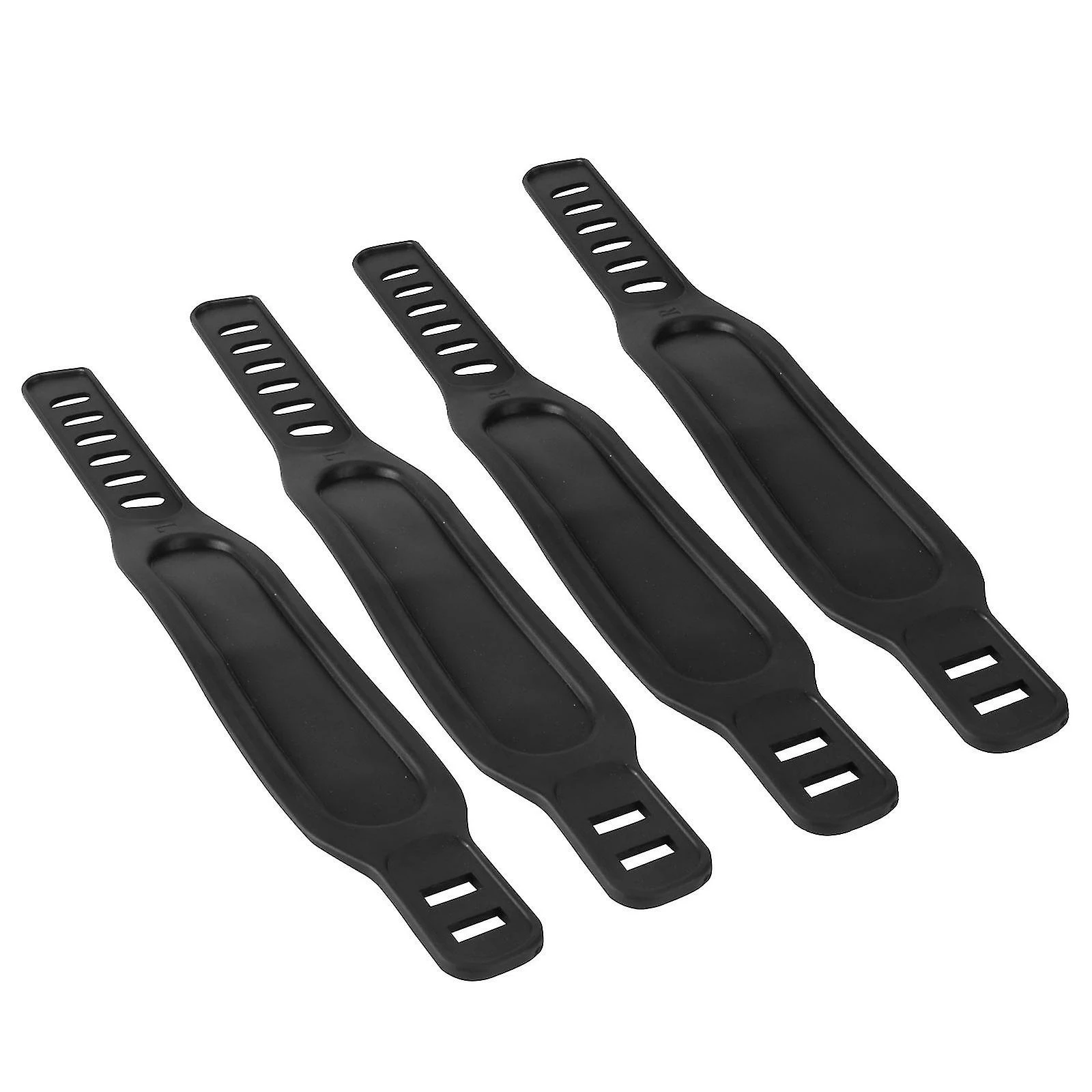 Tixxx 4 Pcs Pédale Fixation Bande Foot Strap Pédale Légère Jambes En Plastique Pour Gym Bike (noir) - Image 2