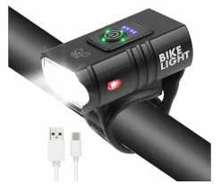 Unbranded Lumière De Vélo, Usb Rechargeable Vélo Phare 2000 Lumen Super Bright Bike Front Light Ipx5 Waterproof Cycling Light 6 Modes De Lumière Pour Cyclisme Mounta