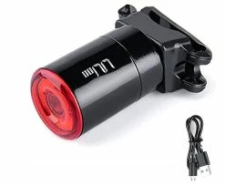 Mssugar Feu Arrière De Vélo, Smart Bike Tail Light Usb Rechargeable Bicycle Rear Light Rouge Led Avertissement De Sécurité Strobe Light Brake / Shock / Light Sensing Avec 3 Light