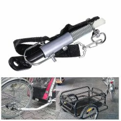 Unbranded Universal Bike Trailer Attelage à Dégagement Rapide Acier Linker Remorque Attelage Fixation De L’adaptateur