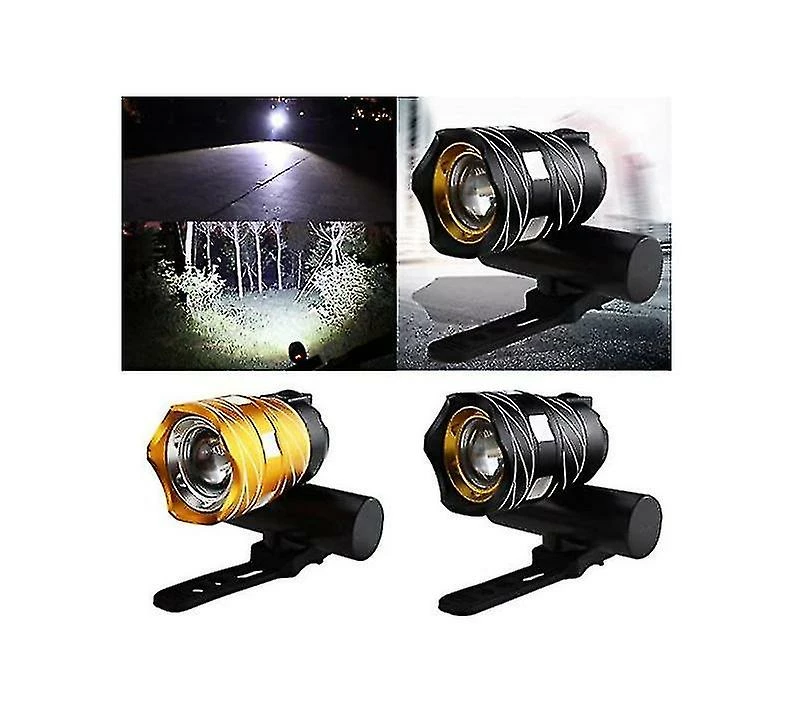 Unbranded Vélo Usb Lumière Highlight Warning Light Mountain Bike Phare De Charge Phare Accessoires 300 Lumens T6 (noir) - Image 3