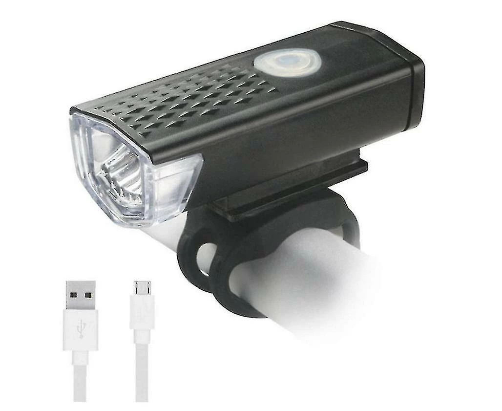 Unbranded Usb Bike Headlight Imperméable à L’eau Rechargeable Bike Front Light (noir) – Image 2