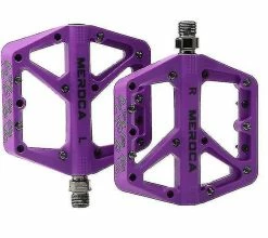 Unbranded Ultralight Flat Mountain Bike Pedal Pédale De Vélo En Nylon, Violetï1/4ˆPurpleï1/4‰