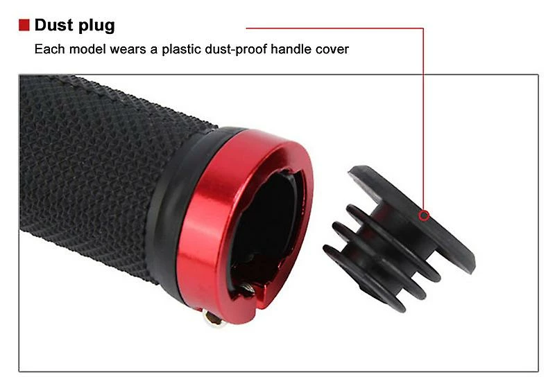 Unbranded 2pcs / 1 Paire Mountain Road Cycling Bike Vélo VTT Guidon Couverture Grips Smooth Soft Rubber Anti-slip Handle Grip Lock Bar End - Image 2