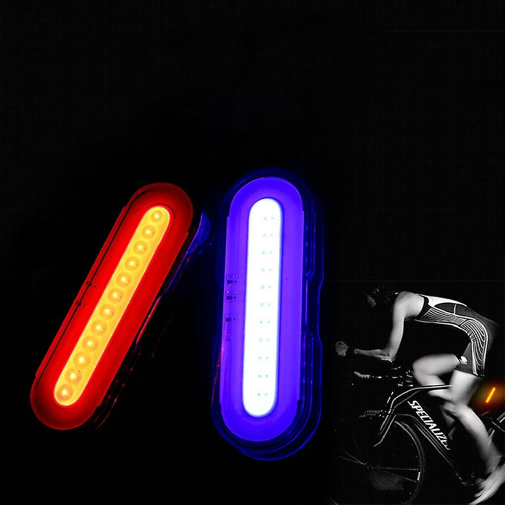 Unbranded Cob Bicycle Usb Rechargeable Tail Light Bike Night Riding Safety Light Clignotant Avertissement Lampe Étanche Feu Arrière – Image 2