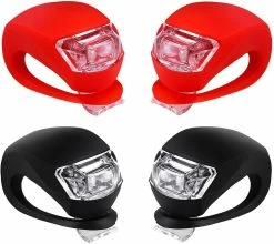 Ersam Lumière De Vélo Avant Et Arrière Silicone Led Bike Light Set - Phare De Vélo Et Feu Arrière