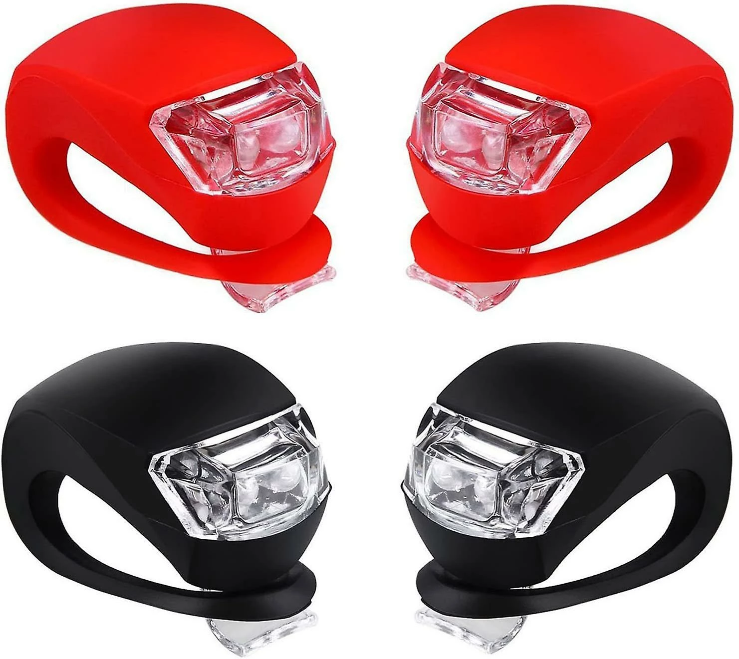 Ersam Lumière De Vélo Avant Et Arrière Silicone Led Bike Light Set - Phare De Vélo Et Feu Arrière