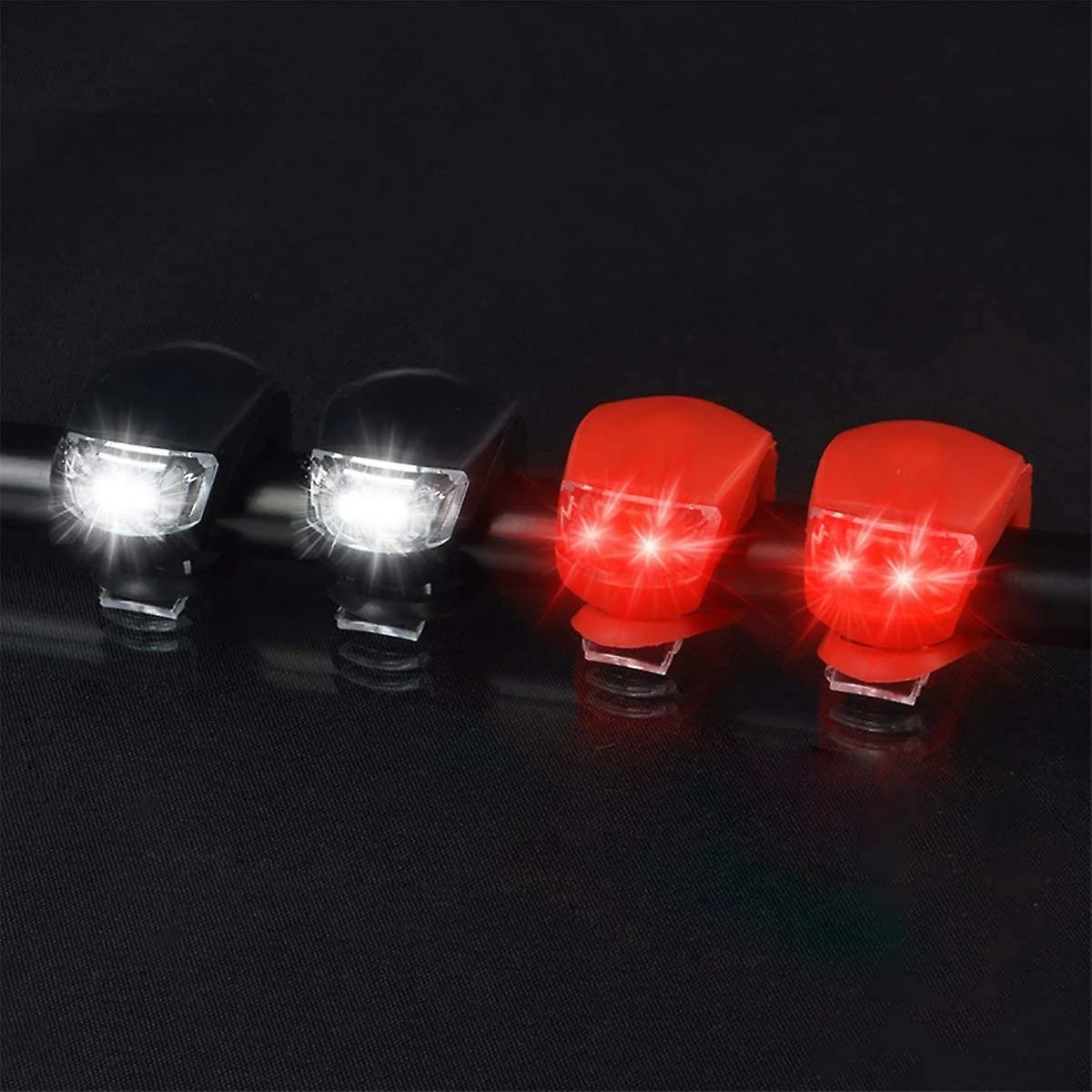 Ersam Lumière De Vélo Avant Et Arrière Silicone Led Bike Light Set - Phare De Vélo Et Feu Arrière - Image 2
