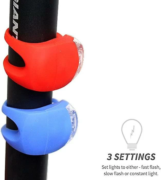 Ersam Lumière De Vélo Avant Et Arrière Silicone Led Bike Light Set - Phare De Vélo Et Feu Arrière - Image 4