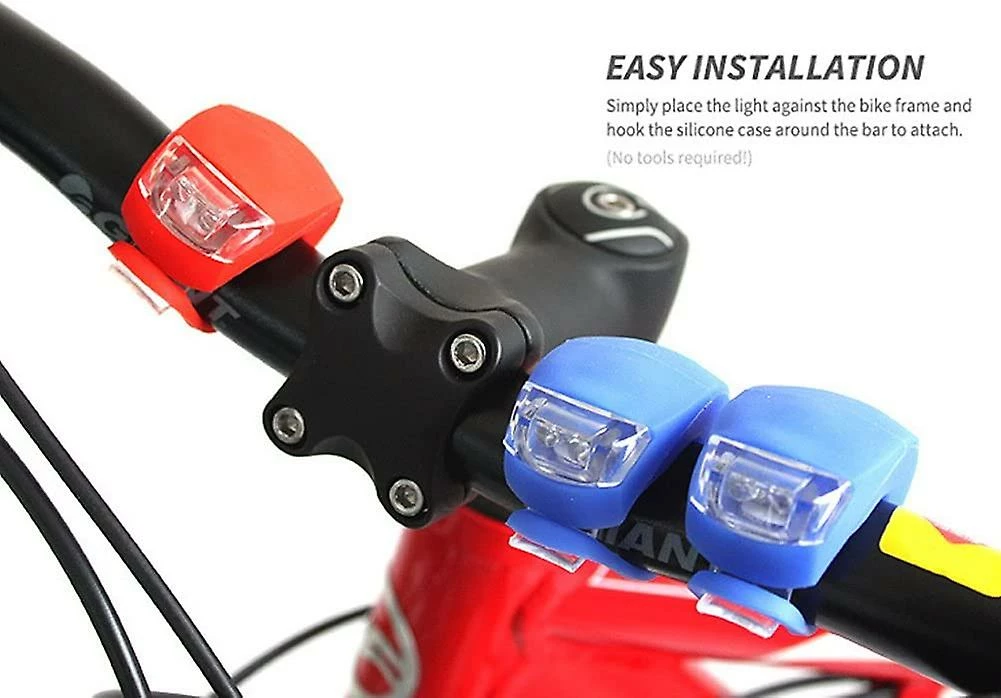 Ersam Lumière De Vélo Avant Et Arrière Silicone Led Bike Light Set - Phare De Vélo Et Feu Arrière - Image 5