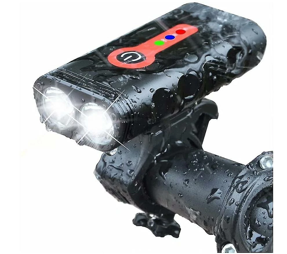 A Smile Bike Light 5 Mode Super Bright 360 Degrés Rotatif Ip65 étanche Usb Rechargeable Bicycle Light, 9.5cm4.6cm2.5cm (noir)