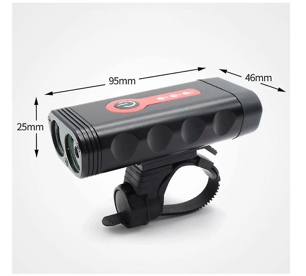 A Smile Bike Light 5 Mode Super Bright 360 Degrés Rotatif Ip65 étanche Usb Rechargeable Bicycle Light, 9.5cm4.6cm2.5cm (noir) - Image 2