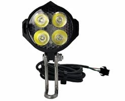 A Smile Vélo Light, Electric Bicycle Light With Horn Bike Led Light Cycling Bike Electric Horn Cycling Police Siren Accessories (noir)