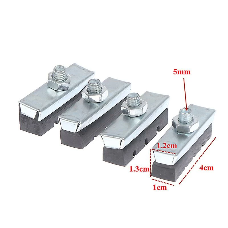Unbranded 4pcs Vintage Bike Brake Blocks Pour Classic Bike Cycle Bicycle Cycling Caliper V-brake Pads Braking Shoes Holder Hot - Image 2