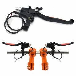 Unbranded 1 Paire De Freins De Stationnement En Aluminium Coupure De Puissance Vélo électrique Gauche Droite Leviers De Freins Universels E-bike Scooter Poignées Remplacement