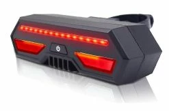 Unbranded Feu Arrière De Vélo Avec Clignotant-télécommande Sans Fil étanche Bicycle Tail Light-usb Rechargeable Mountain Bike Tail Light (noir)