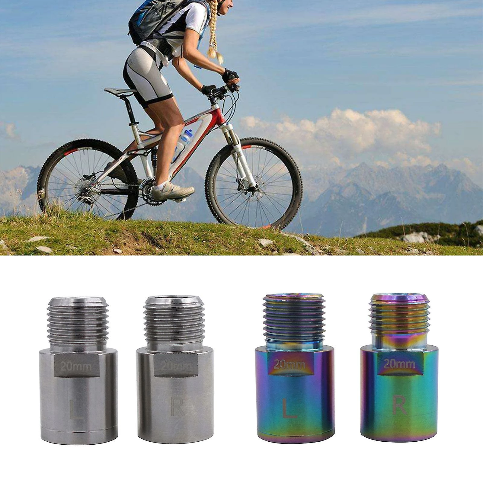 Unbranded 1 Paire D’extensions De Pédale De Vélo En Acier Road Bike Pedal Crank Accessoires Durable - Image 2