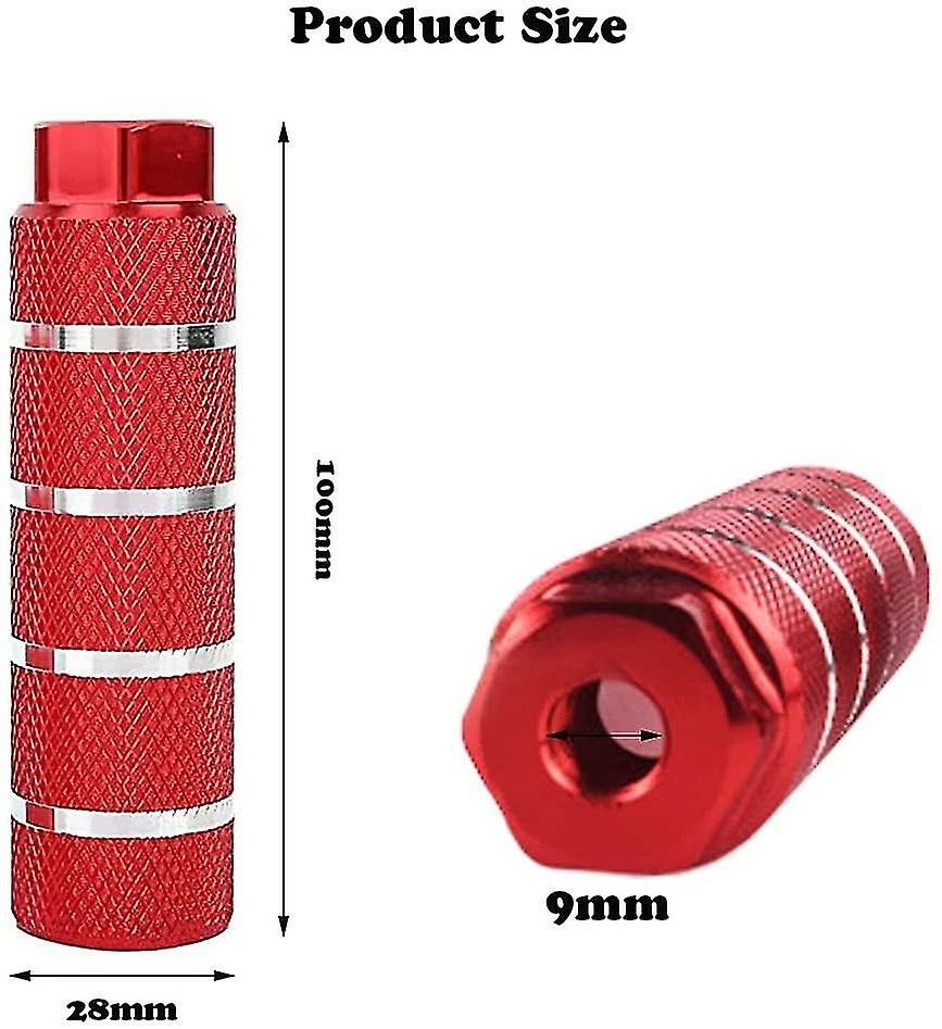 Unbranded 2 Pièces Bike Pegs Rear Foot Pegs Foot Pegs Bike Foot Pegs Bicycle Pedal Pegs Aluminium Anti-slip Bmx Fits Mountain Bikes Bmx Racing Cars Etc - Image 2