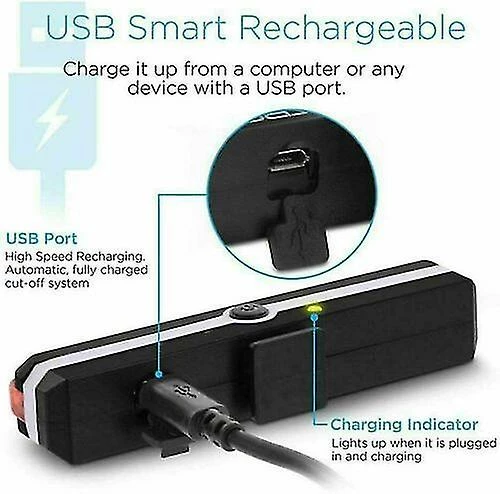 Aowear Led Mountain Bike Bike Light, Bicycle Cycling Rear Tail Lamp, Rechargeable Bike Tail Light Réflecteurs étanches Éclairage D’avertissement - Image 2