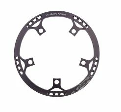 Mrcx Single Speed 130bcd 45 47 53t 56t 58t Folding Bike Chain-wheel Ultralight Crank Tooth Round Chain Flywheel Noir