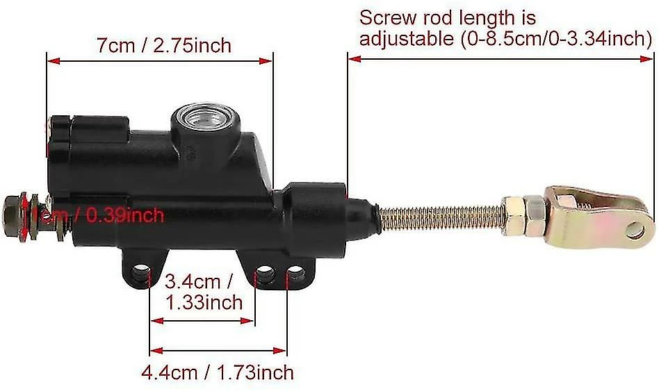 Unbranded Frein Arrière Maître-cylindre, Universal Pit Bike Frein Arrière Maître-cylindre Moto Mât Hydraulique - Image 2