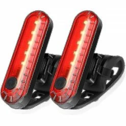 Unbranded 2pcs Usb Rechargeable Led Bike Tail Light (lumière Rouge),