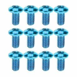 Tiny-witch Bleu 12pcs M5x11.5 Mtb Road Bike Bolts Acier T25 Torx Vis