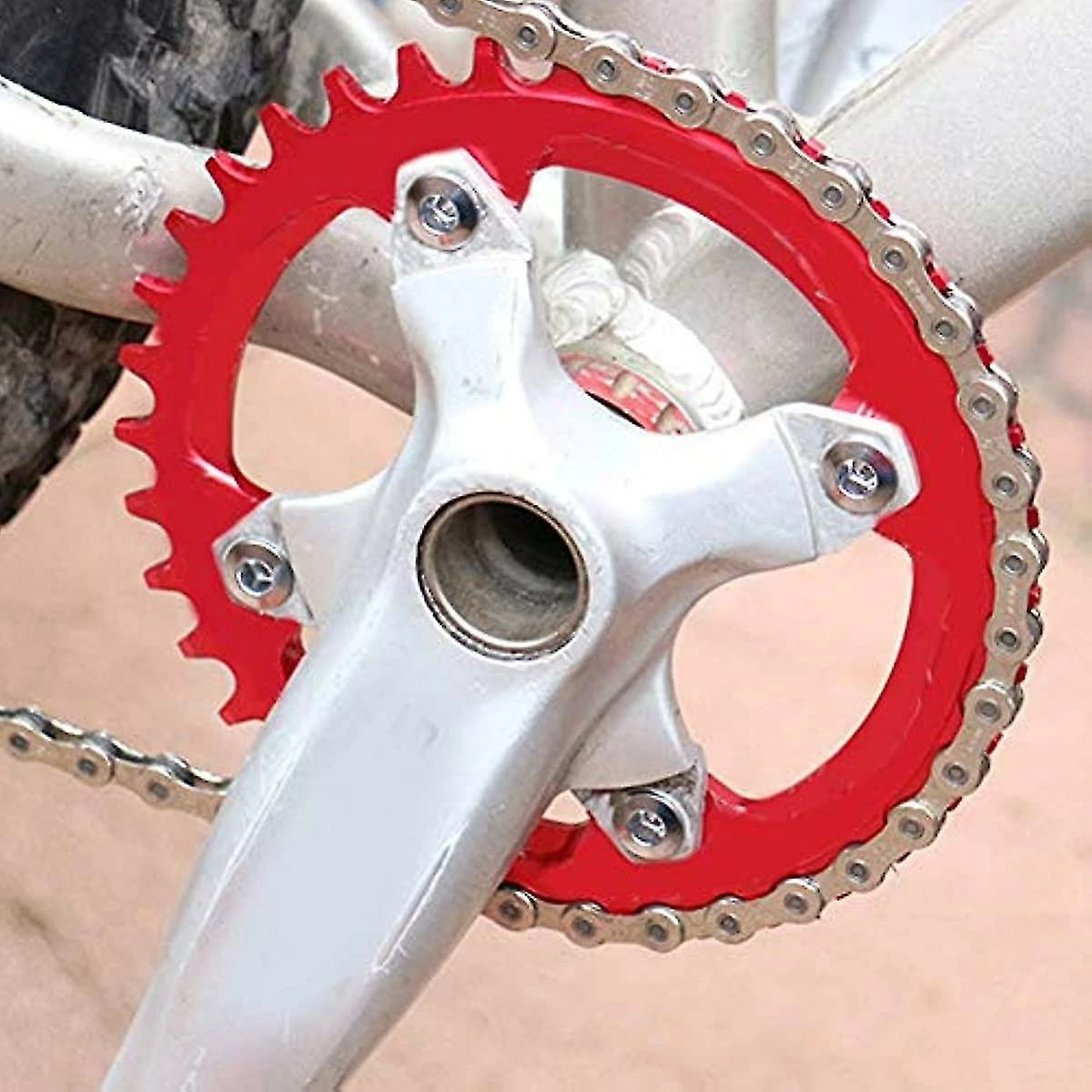 Unbranded Keenso Bicycle Chainring Alliage D’aluminium 32343638t Bcd 96mm Narrow Wide Bike Chainring Single Crank Bicycle Chain Ring Pour M6000m7000 M8000 M9000 - Image 5