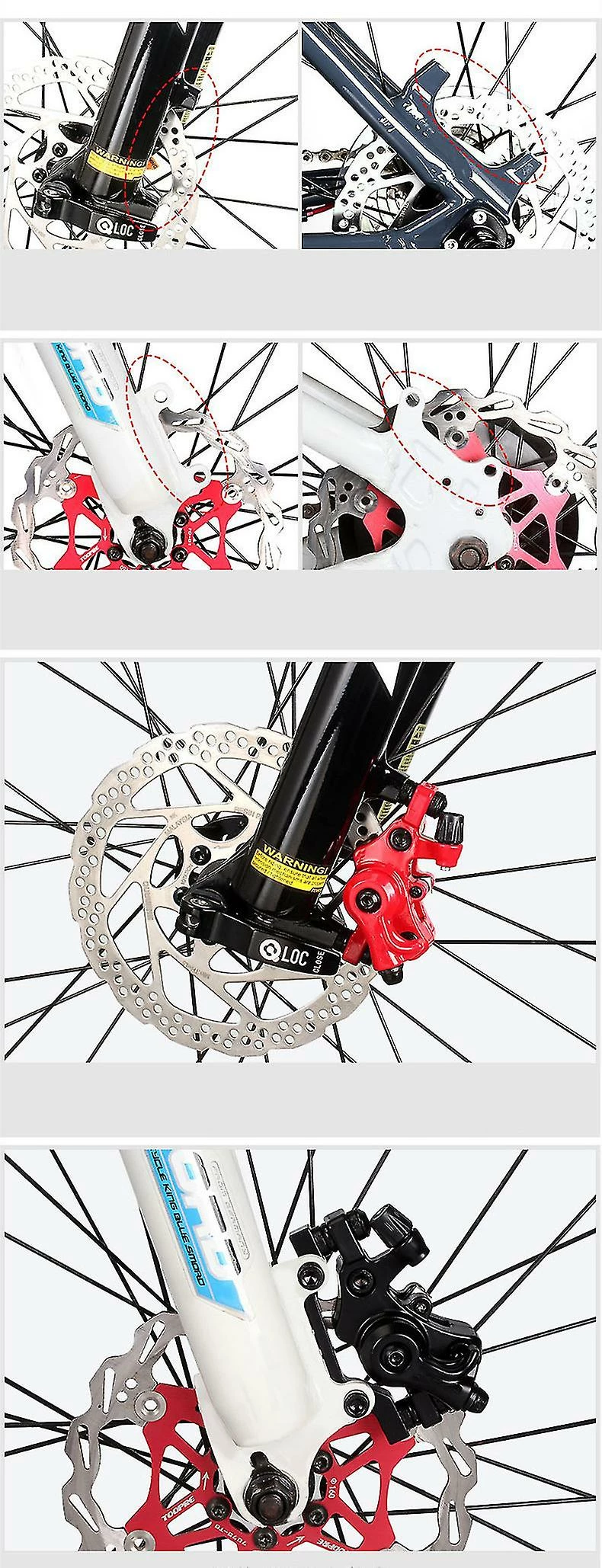 Unbranded Accessoires De Vélo, 8-26 Pouces Gauche Avant Et Arrière Frein à Disque étrier De Frein Mécanique, Mountain Road Mountain Bike étrier Mécanique Frein à Disque Befo - Image 5