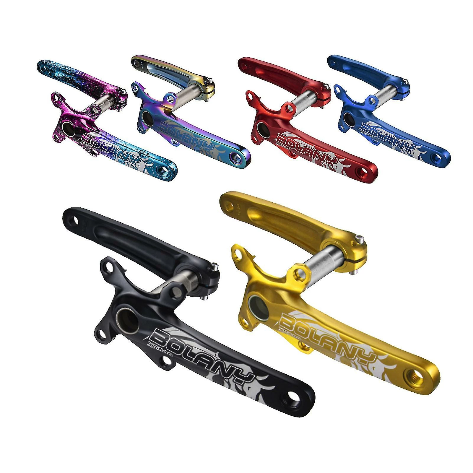 Unbranded 2pcs Bolany Bicycle Crank Arm Haute Compatibilité Vibrant Color Bike Accessoires Fixed Gear Bike Biels For Bike - Image 5