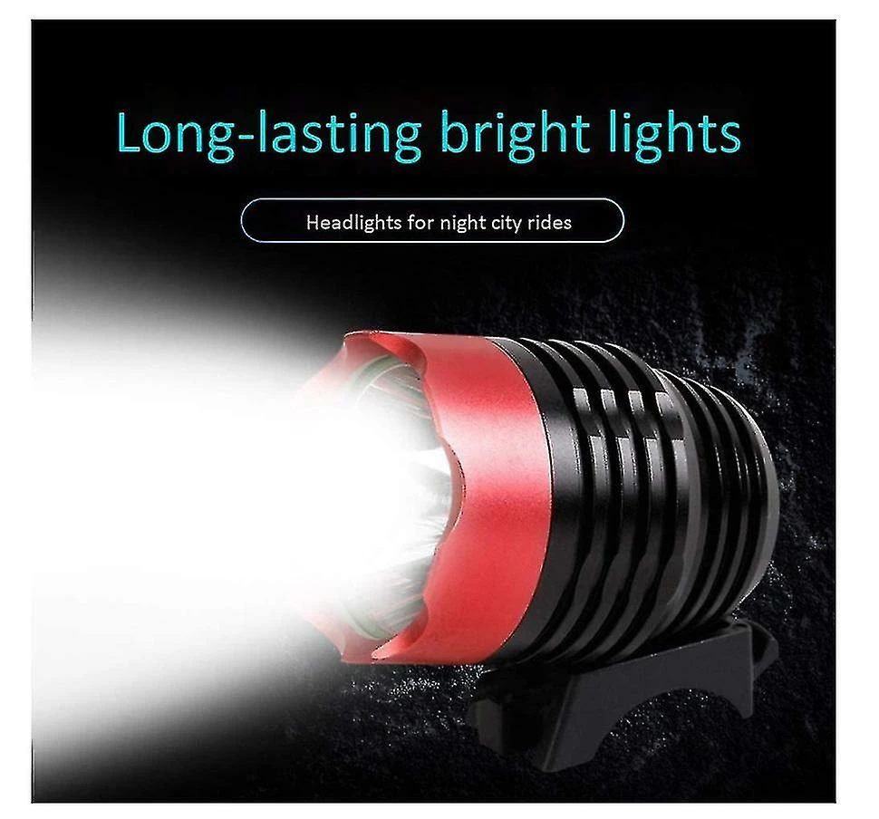 Unbranded Bicycle Light Usb Headlight Night Riding Glare Bicycle Accessories Riding Led Equipment Mountain Bike Usb (jaune) - Image 2