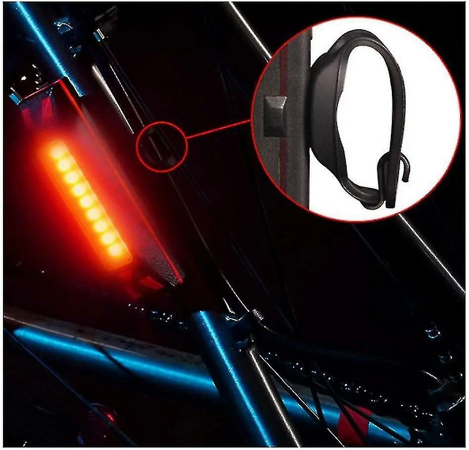 Unbranded Sajy Bicycle Tail Light Bike Brake Warning Tail Light Usb Rechargeable Induction Brake Lamp Accessoires De Vélo Avec Une Seule Couleur De Lumière (noir) – Image 3