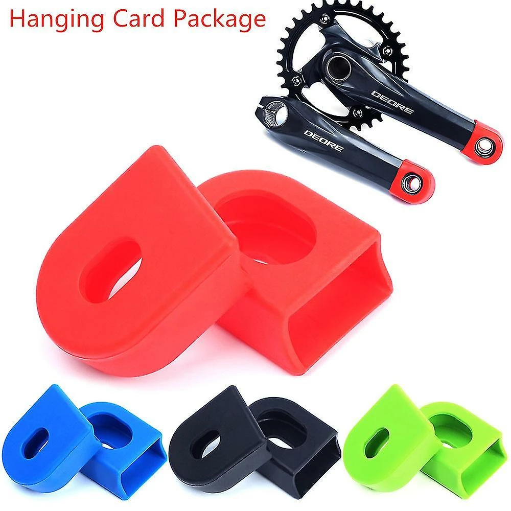 Unbranded 2pcs Silicone Bicycle Crank Arm Protector Cover Mountain Road Bike Universal Crankset Protective Caps Mtb Cyclisme Accessoires - Image 2