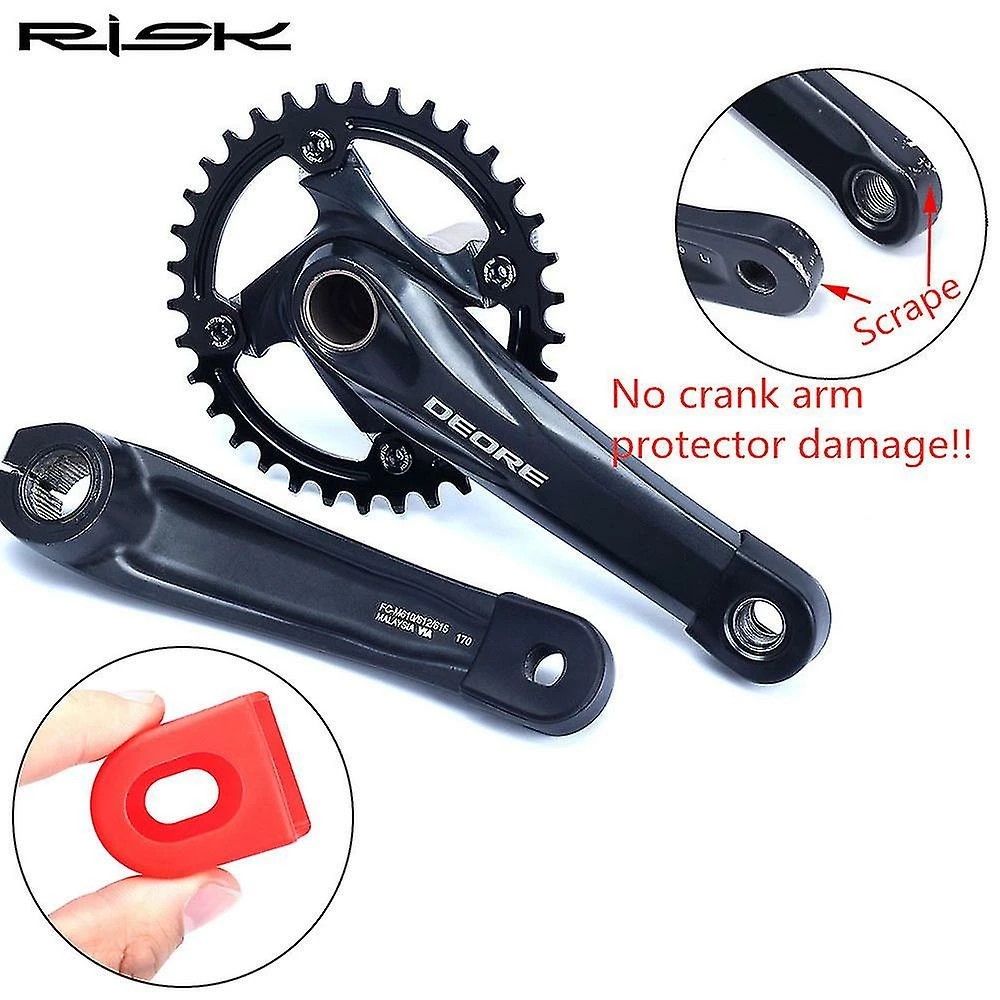 Unbranded 2pcs Silicone Bicycle Crank Arm Protector Cover Mountain Road Bike Universal Crankset Protective Caps Mtb Cyclisme Accessoires - Image 3