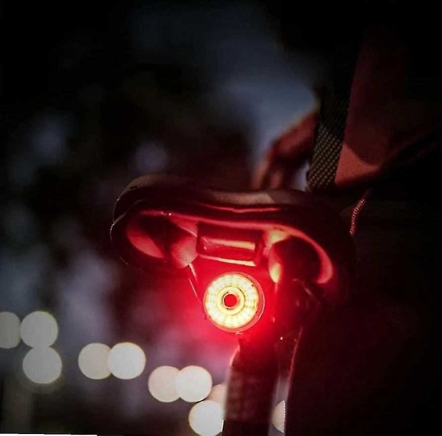 Unbranded Chronus Bicycle Taillight, Smart Bike Induction Auto Start Stop Ultra Bright Light Accessoires Arrière étanches Noir Pour Cyclisme VTT Vélo De Route (noir) - Image 5