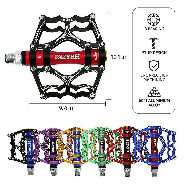 Unbranded Sofirn Mountain Bike 3 Roulements Pédales VTT Vélo Scellé Roulement Alliage D’Aluminium Pédales Accessoires De Vélo - Image 2