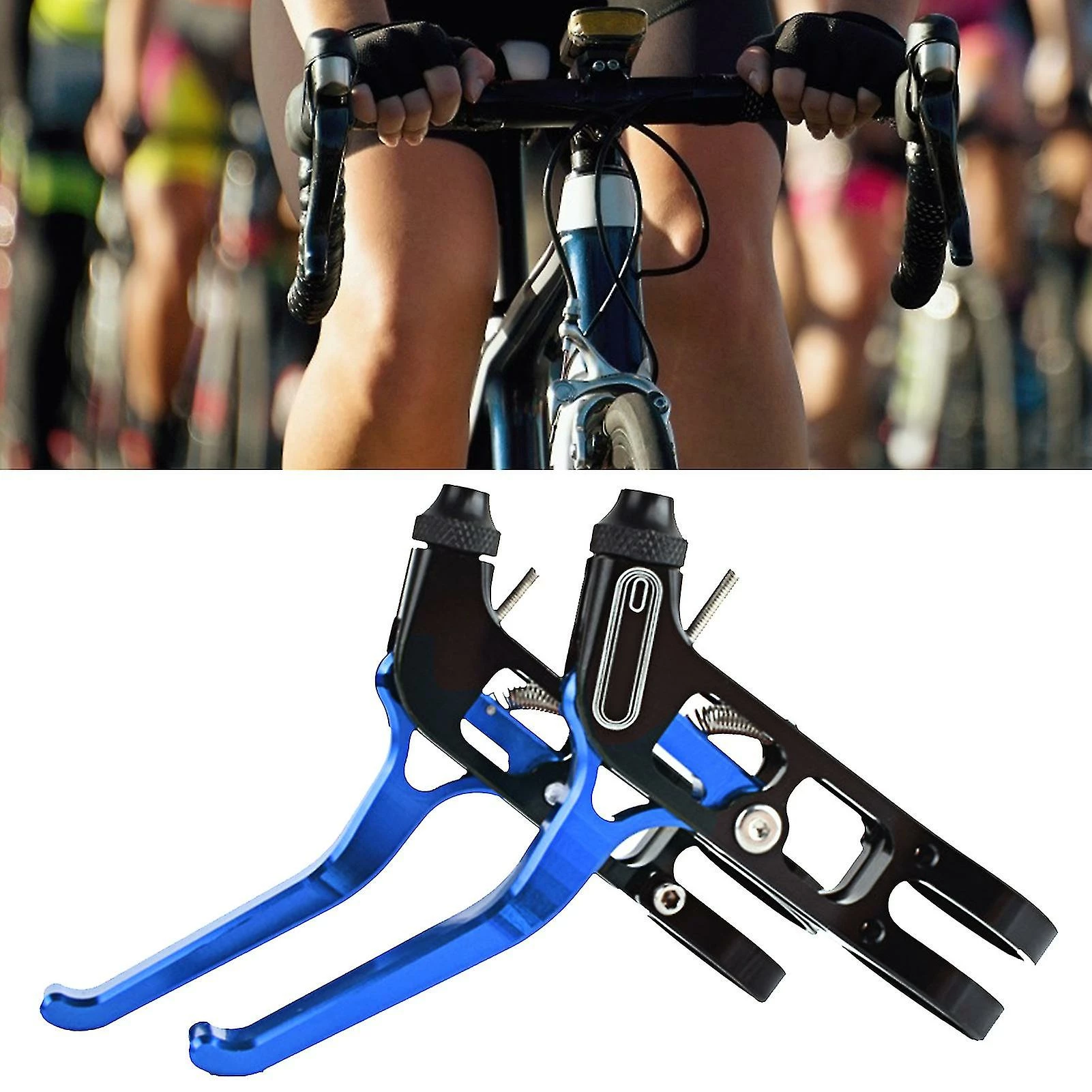 Unbranded Bleu 2pcs Bicycle Brake Handle Alloy Bike Accessoire - Image 5