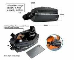 Unbranded Sac De Vélo Imperméable à L’eau Bike Bar Bag, Panier De Vélo Sac à Bandoulière Sac à Bandoulière Sac à Bandoulière Sac à La Taille Pour Vélo Professionnel Accessoires De Cyclisme (noir)