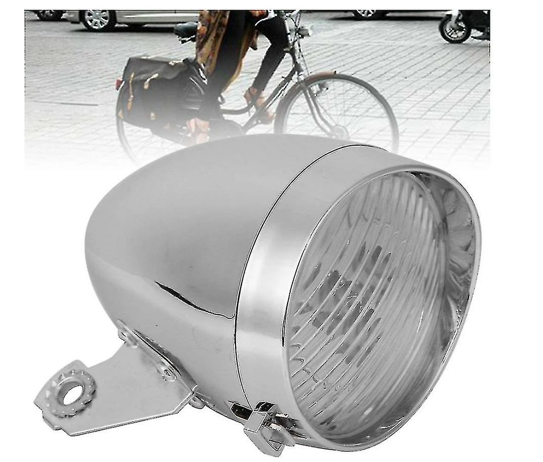 Unbranded Bike Front Light, 3led Vintage Bike Front Light Set Bicycle Led Headlight Cycling Accessory With Fixed Gear Silver (argenté) - Image 5