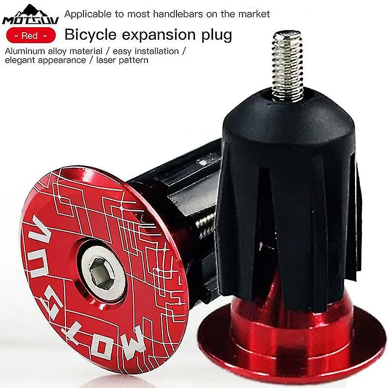 Unbranded 2pcs Alliage D’aluminium Vélo Guidon End Plugs Caps Road Mountain Bike Mtb Grip Handle Bar End Cap Cycling Handlebar Accessoire - Image 2