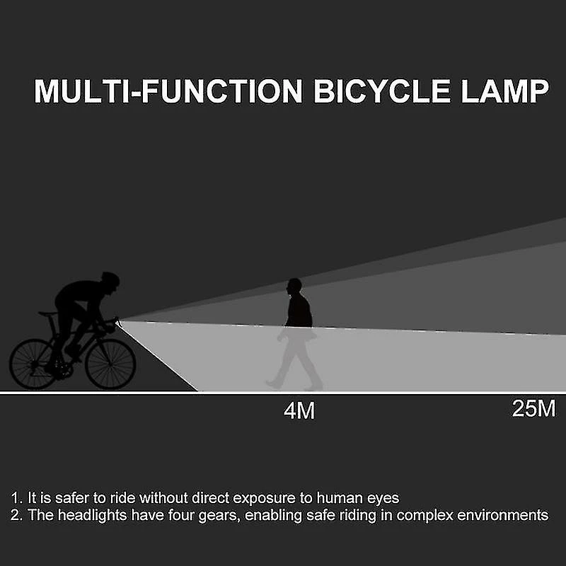 Unbranded T6 Led Bicycle Light Set 10w 1000lm Usb Rechargeable Power Display Bike Headlight Taillight Luz Bicicleta Accessoires De Vélo - Image 4