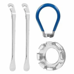 Unbranded Haute Qualité 4 Pcs Bike Spoke Tool Kit Bike Rim Correct Tool Bike Tilevers-blue
