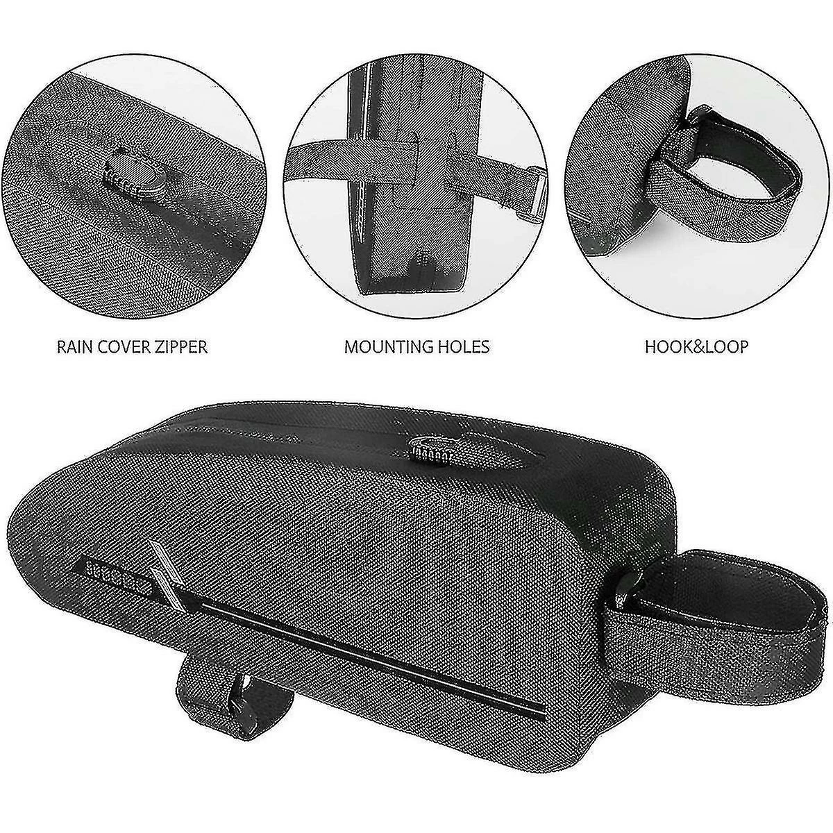 Unbranded 1 Pcs Bike Top Tube Bag Entièrement étanche Vélo Cadre Avant Energy Bag Accessoires De Cyclisme Pack Réservoir De Carburant Sac Vélo Téléphone Sac Pour Équitation Mountai - Image 4