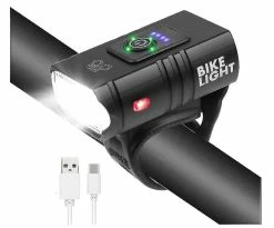 Luluzhu Lumière De Vélo, Usb Rechargeable Vélo Phare 2000 Lumen Super Bright Bike Lumière Avant Ipx