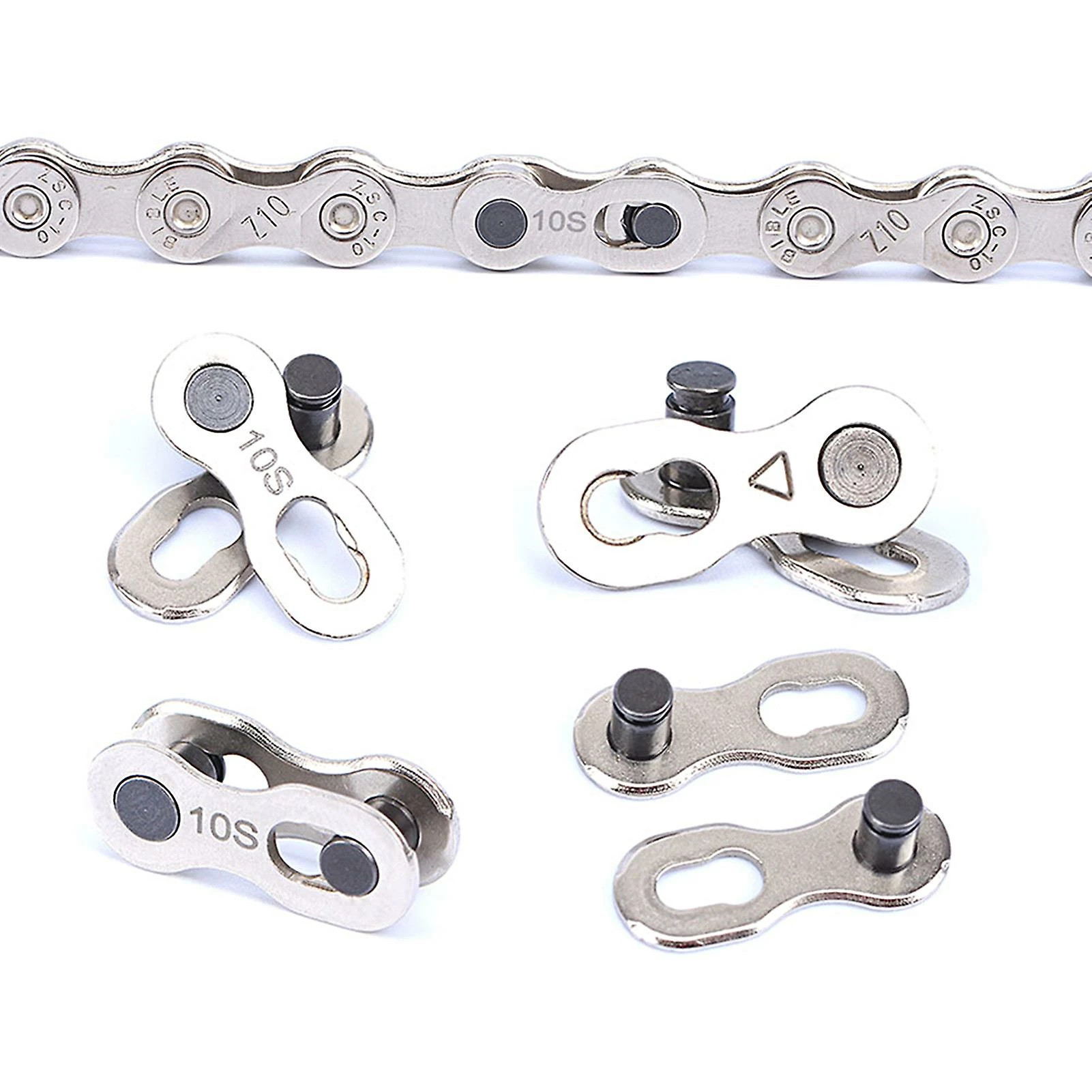 Farfi 1pair Bicycle Chain Buckle Electroplating Anti-rouille Lightweight Bike Chain Guide Fixer Pour Le Cyclisme - Image 3