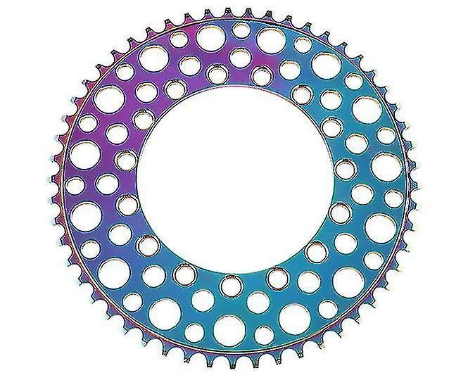 Unbranded Vélo Pliant 56t Chainring Road Bike Negative Gear Single Chainring, Rainbow (1pcs)