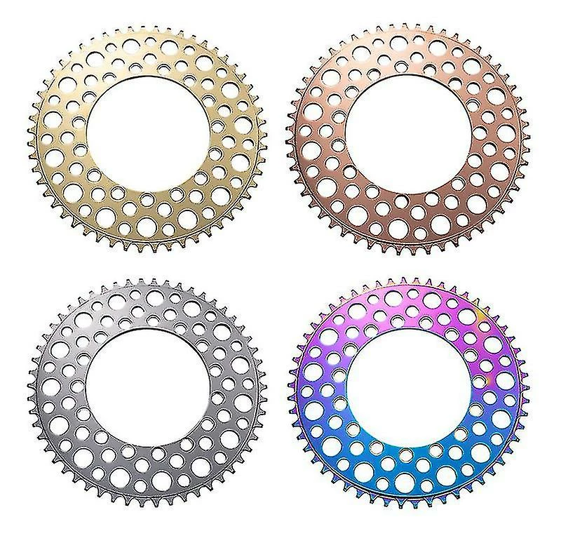 Unbranded Vélo Pliant 56t Chainring Road Bike Negative Gear Single Chainring, Rainbow (1pcs) - Image 2