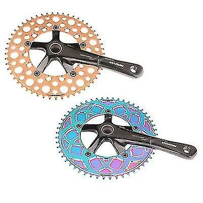 Unbranded Vélo Pliant 56t Chainring Road Bike Negative Gear Single Chainring, Rainbow (1pcs) - Image 3